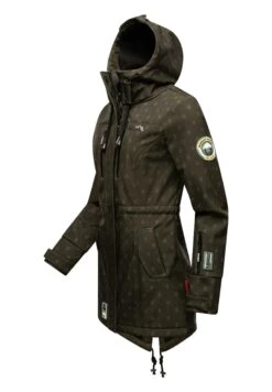 Marikoo Zimtzicke - Parka - Dark Olive W Print -Marikoo 044f8fce4bb54dceb216ac38a329e0fc