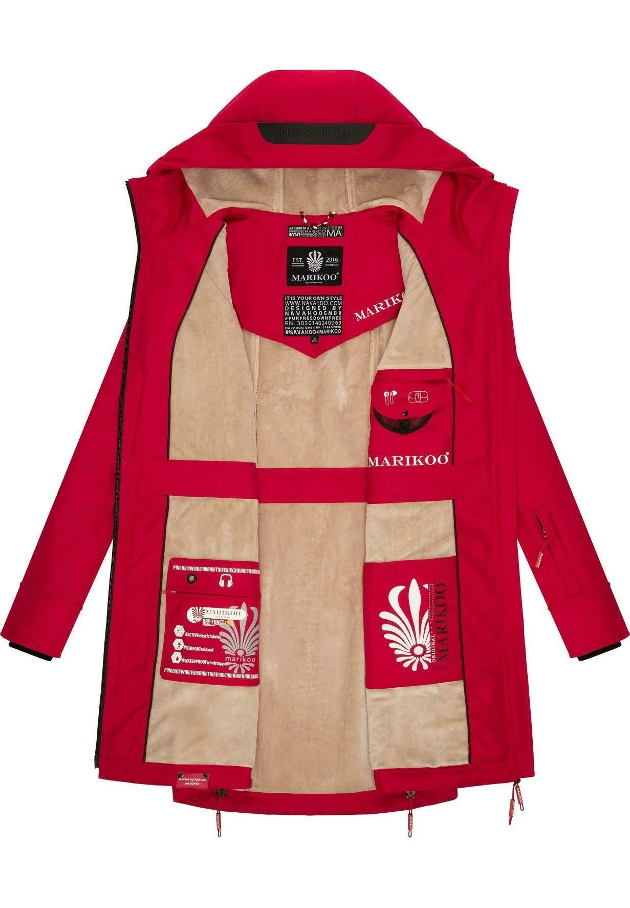 Marikoo Racquelle - Parka - Fuchsia 6 Marikoo Racquelle - Parka - Fuchsia - Afbeelding 4