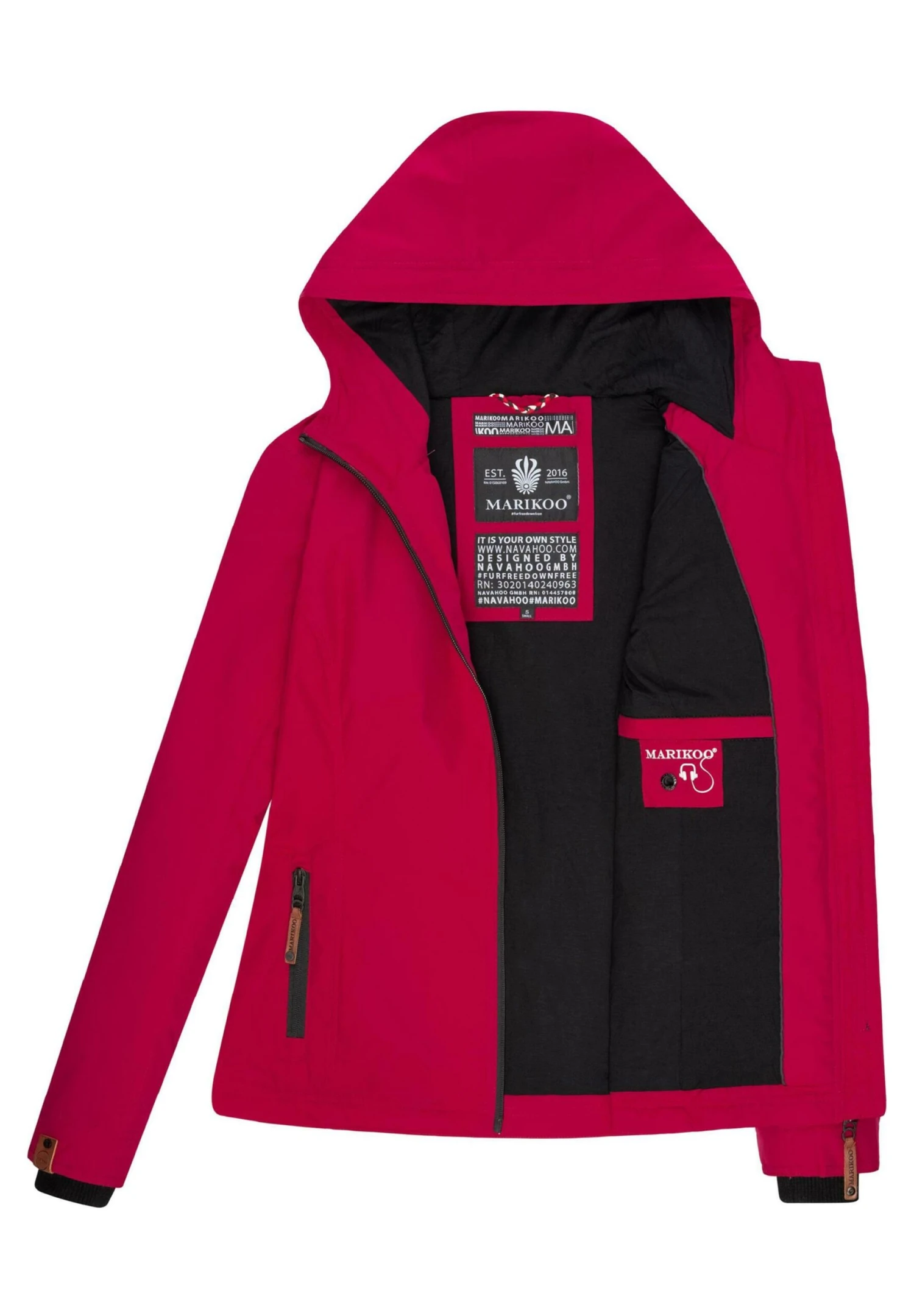Marikoo Brombeere - Outdoorjas - Fuchsia 9 Marikoo Brombeere - Outdoorjas - Fuchsia - Afbeelding 7