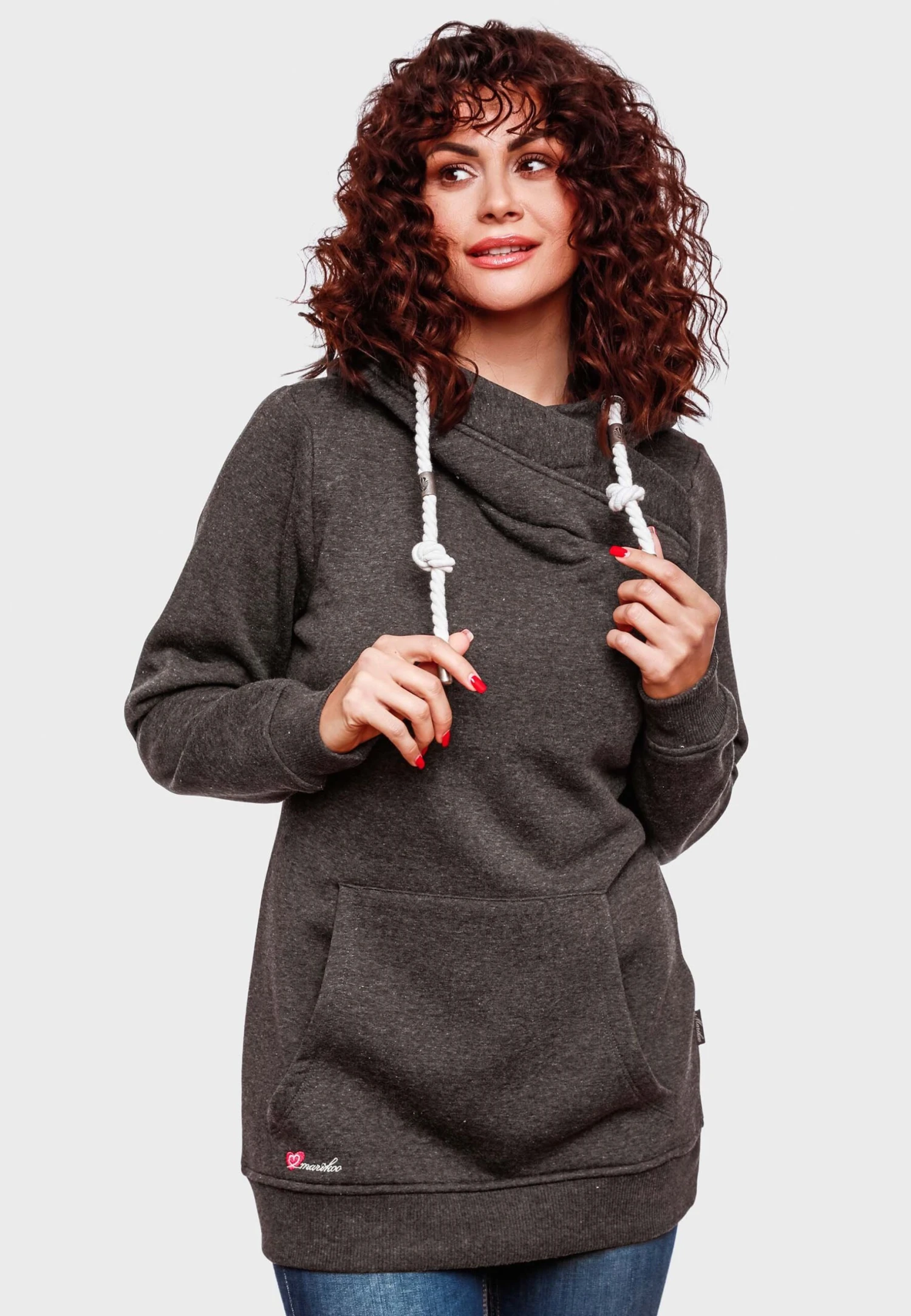 Marikoo Izuyaa - Hoodie - Dark Grey Melange 3 Marikoo Izuyaa - Hoodie - Dark Grey Melange