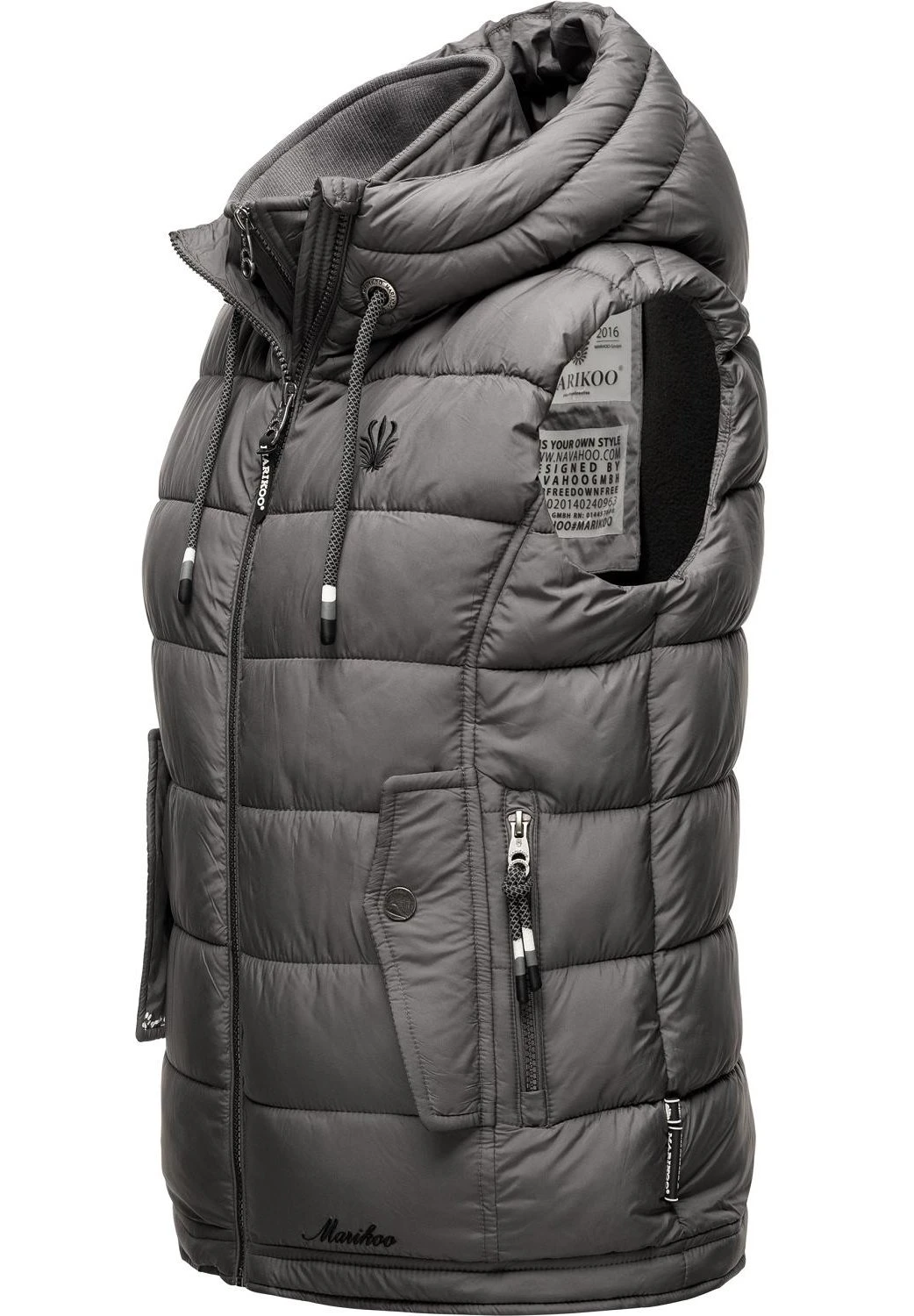 Marikoo Taisaa - Bodywarmer - Dark Grey 6 Marikoo Taisaa - Bodywarmer - Dark Grey - Afbeelding 4