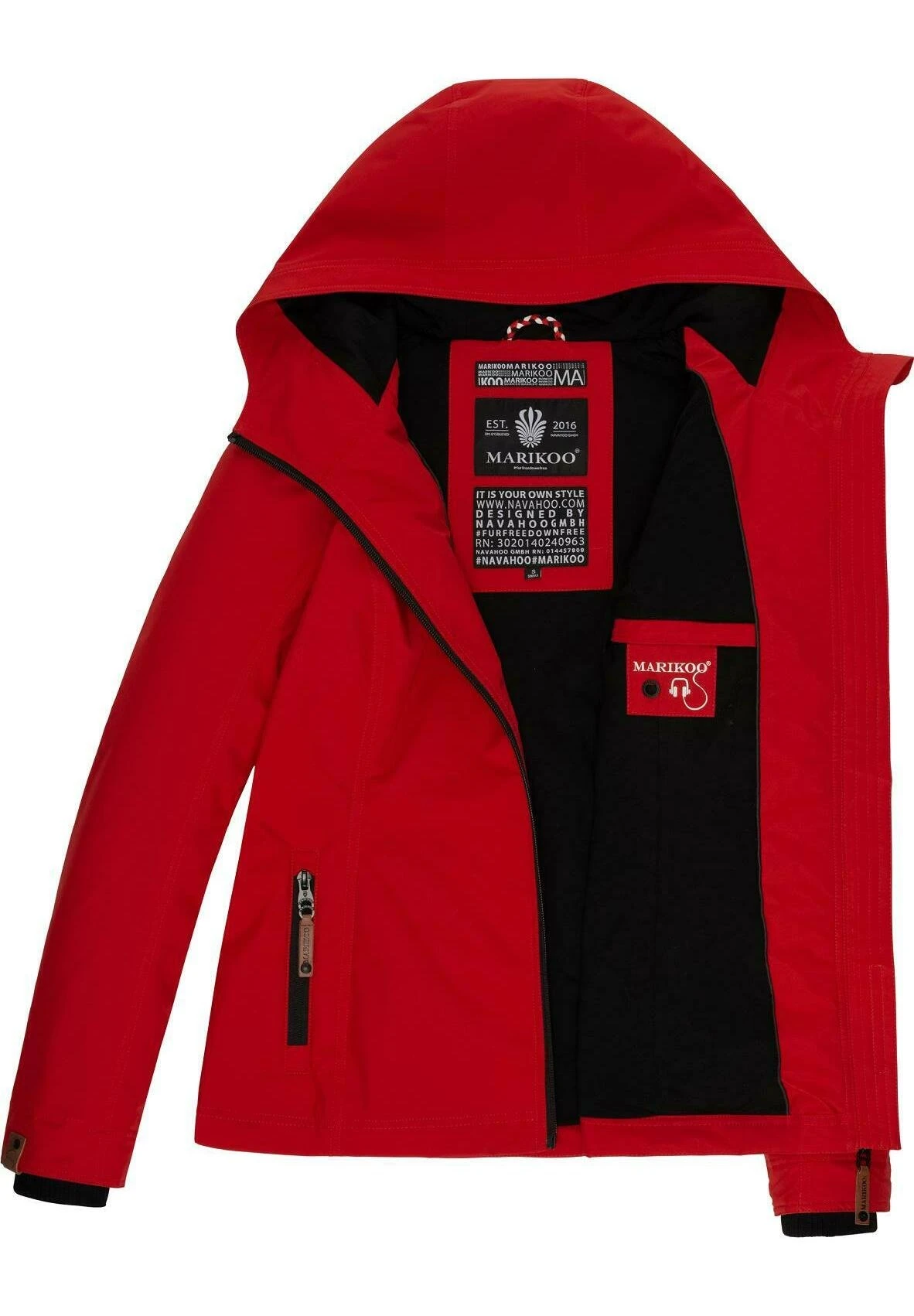 Marikoo Brombeere - Outdoorjas - Light Red 9 Marikoo Brombeere - Outdoorjas - Light Red - Afbeelding 7