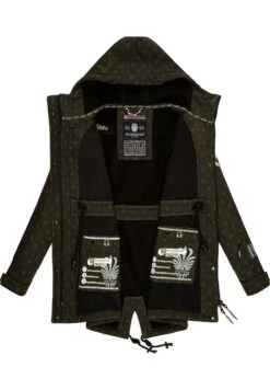 Marikoo Zimtzicke - Parka - Dark Olive W Print -Marikoo 38c76e6ee23d40f989cc8a1fd07a7ee2