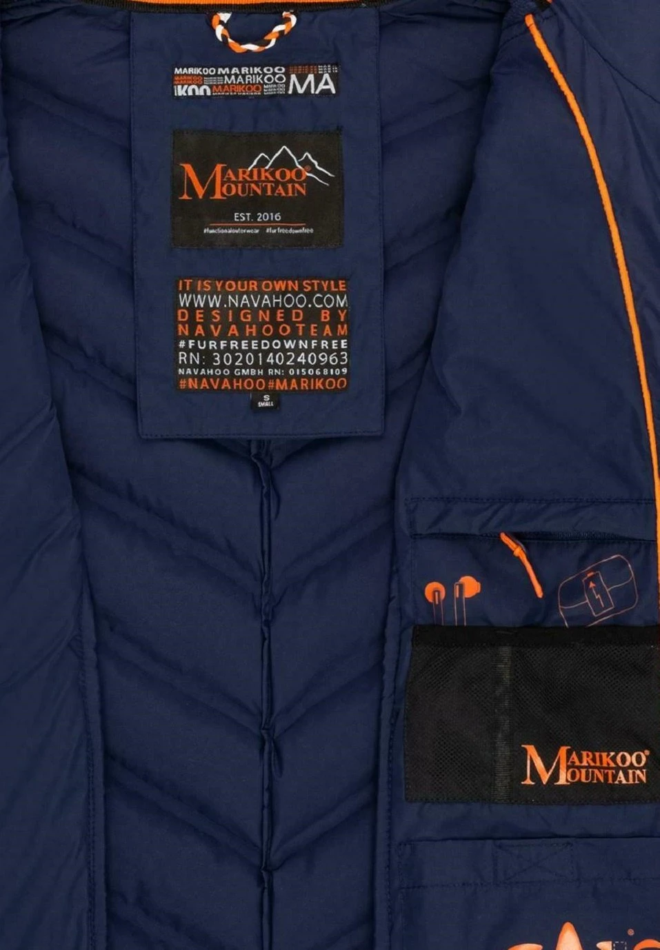Marikoo Mount Haruna - Jas - Dark Blue 6 Marikoo Mount Haruna - Jas - Dark Blue - Afbeelding 4
