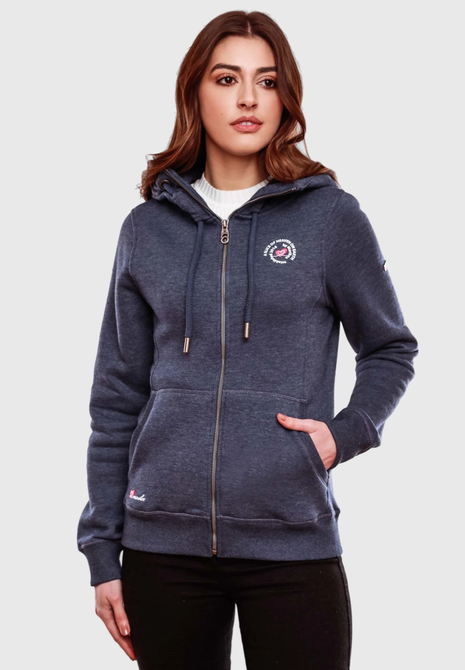 Marikoo Setsunaa - Sweater Met Rits - Dustybluemelange 3 Marikoo Setsunaa - Sweater Met Rits - Dustybluemelange