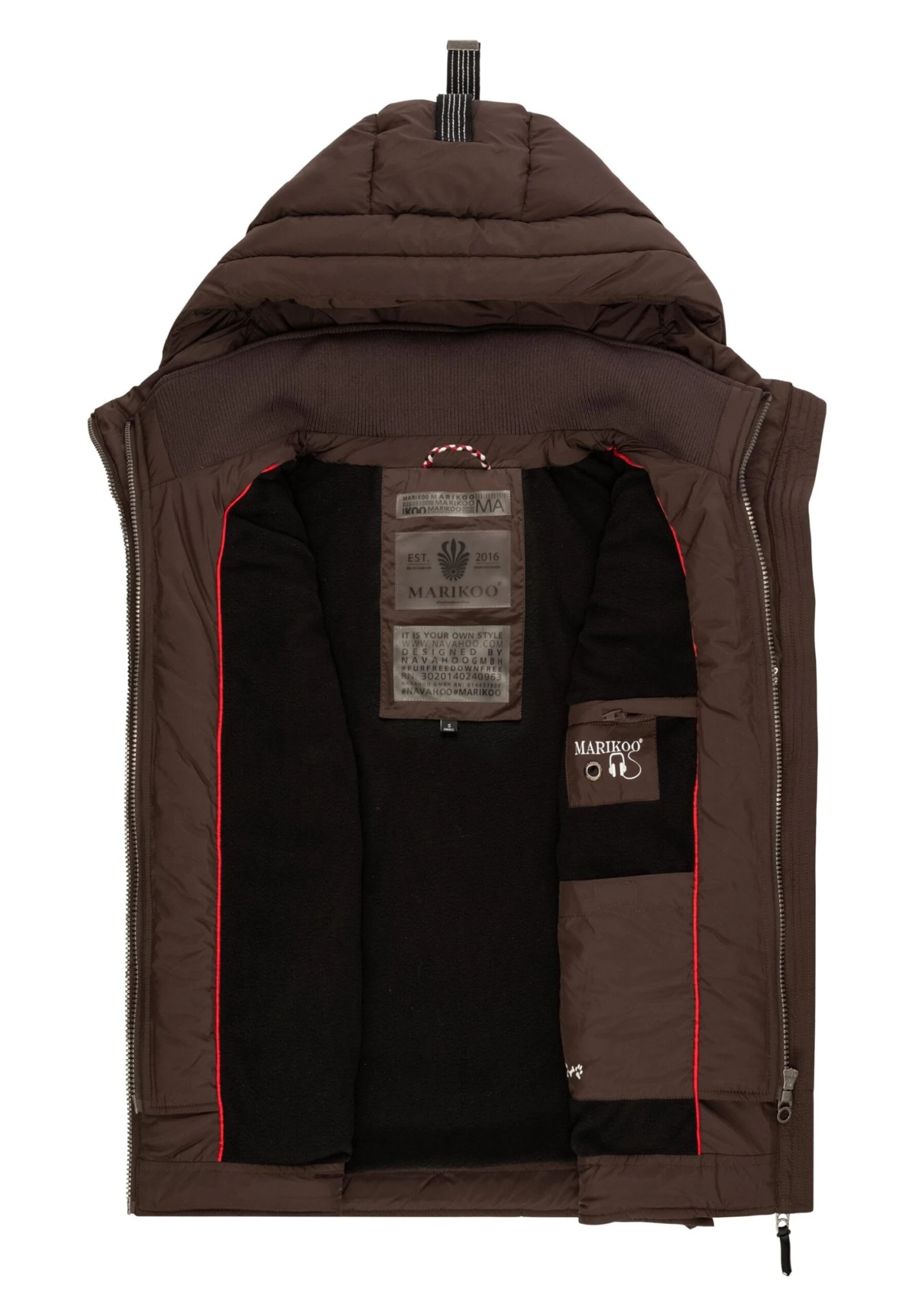 Marikoo Taisaa - Bodywarmer - Dark Choco 11 Marikoo Taisaa - Bodywarmer - Dark Choco - Afbeelding 9