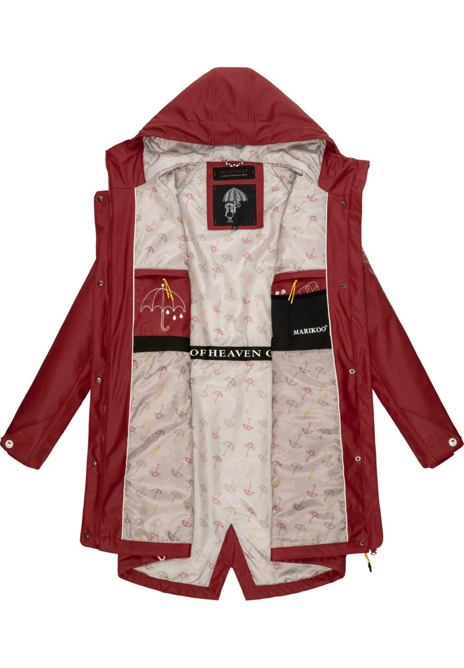 Marikoo Dancing Umbrella - Regenjas - Blood Red 5 Marikoo Dancing Umbrella - Regenjas - Blood Red - Afbeelding 3