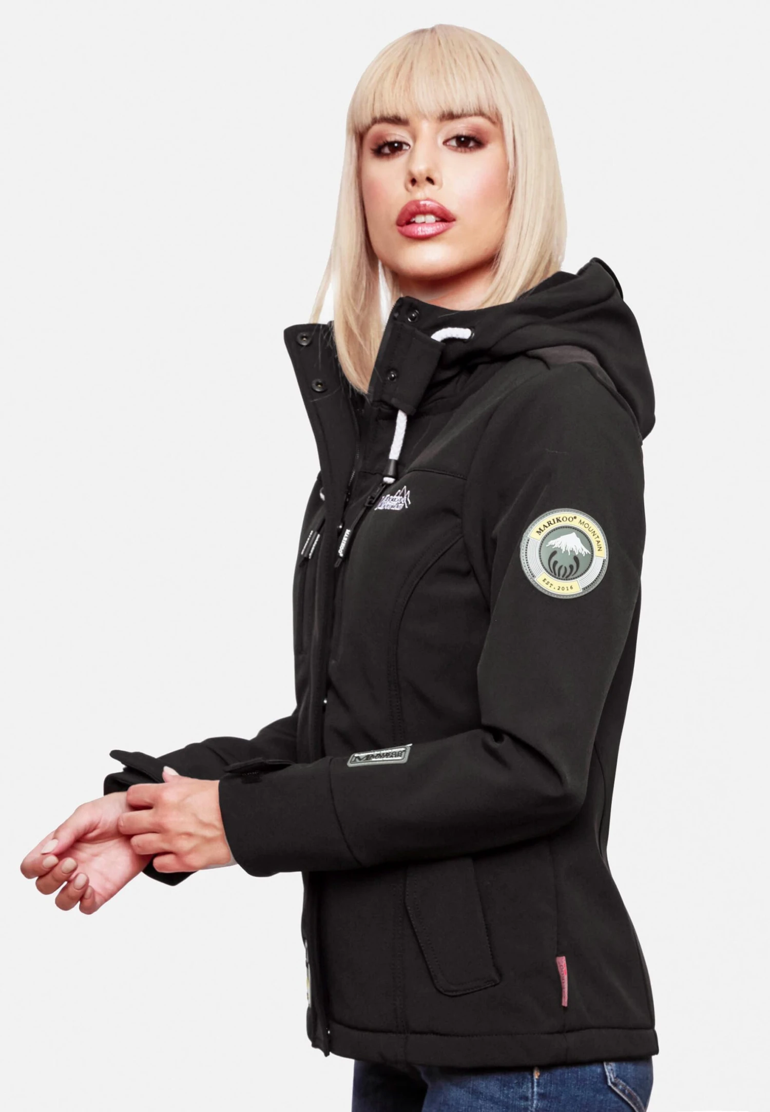 Marikoo Funktions - Outdoorjas - Schwarz 5 Marikoo Funktions - Outdoorjas - Schwarz - Afbeelding 3