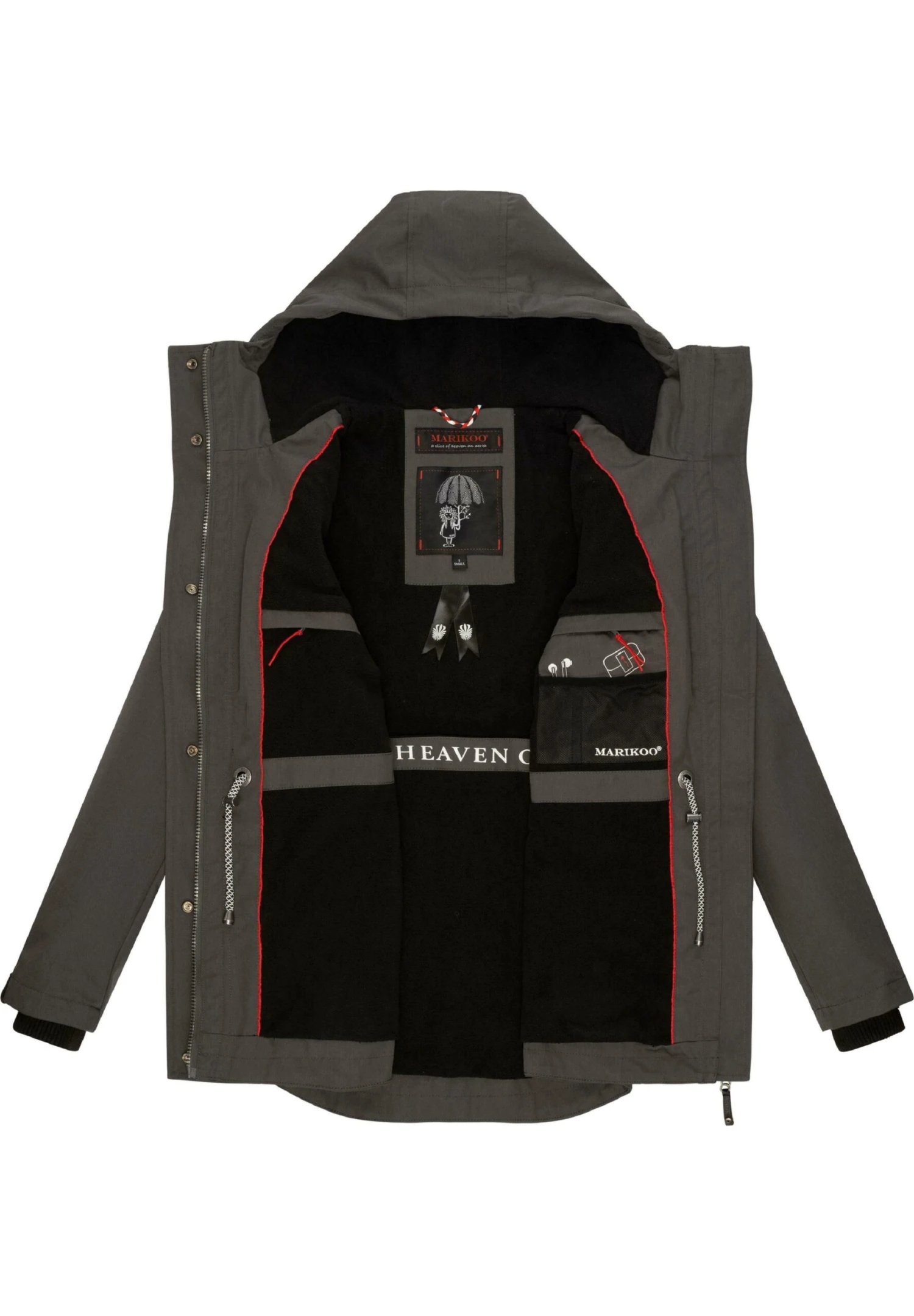 Marikoo Babetaa- Parka - Dark Grey 6 Marikoo Babetaa- Parka - Dark Grey - Afbeelding 4