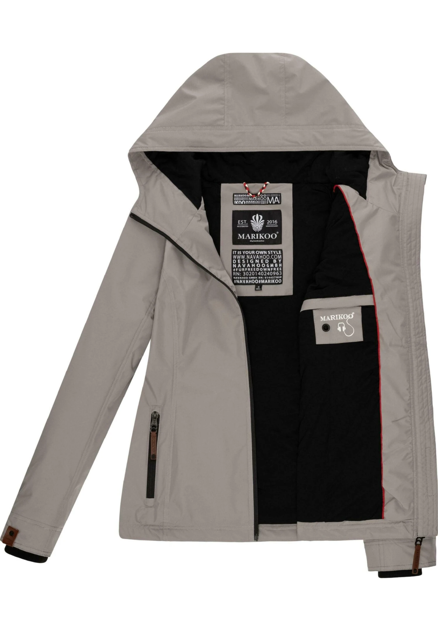Marikoo Brombeere - Outdoorjas - Zinc Grey 6 Marikoo Brombeere - Outdoorjas - Zinc Grey - Afbeelding 4