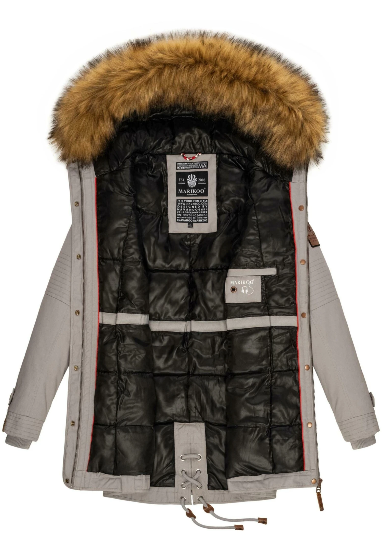 Marikoo Viva- Winterjas - Zinc Grey 7 Marikoo Viva- Winterjas - Zinc Grey - Afbeelding 5