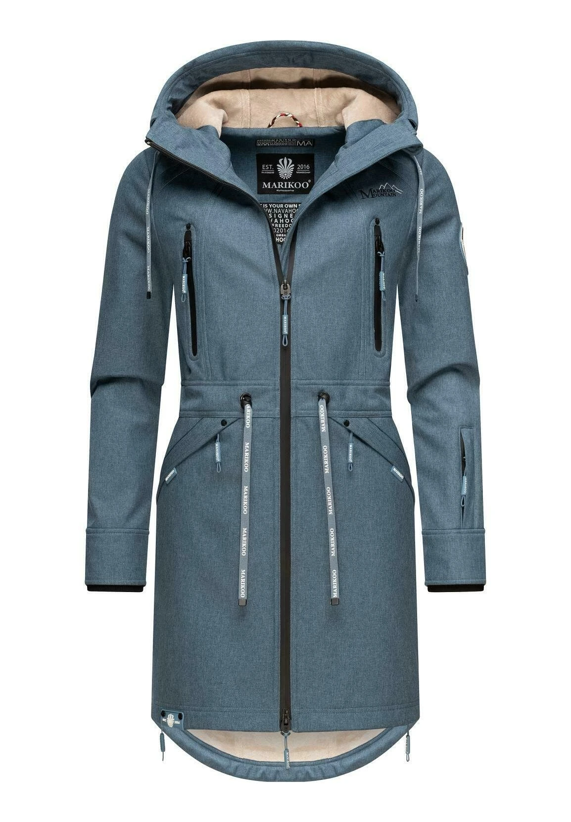Marikoo Racquelle - Parka - Dusty Blue 7 Marikoo Racquelle - Parka - Dusty Blue - Afbeelding 5