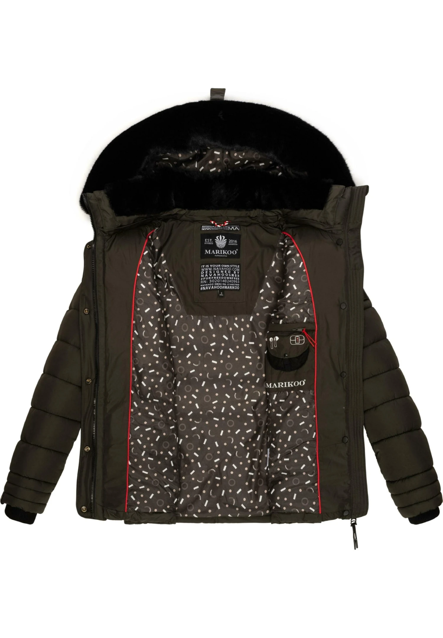 Marikoo Qesraa - Winterjas - Dark Grey 8 Marikoo Qesraa - Winterjas - Dark Grey - Afbeelding 6