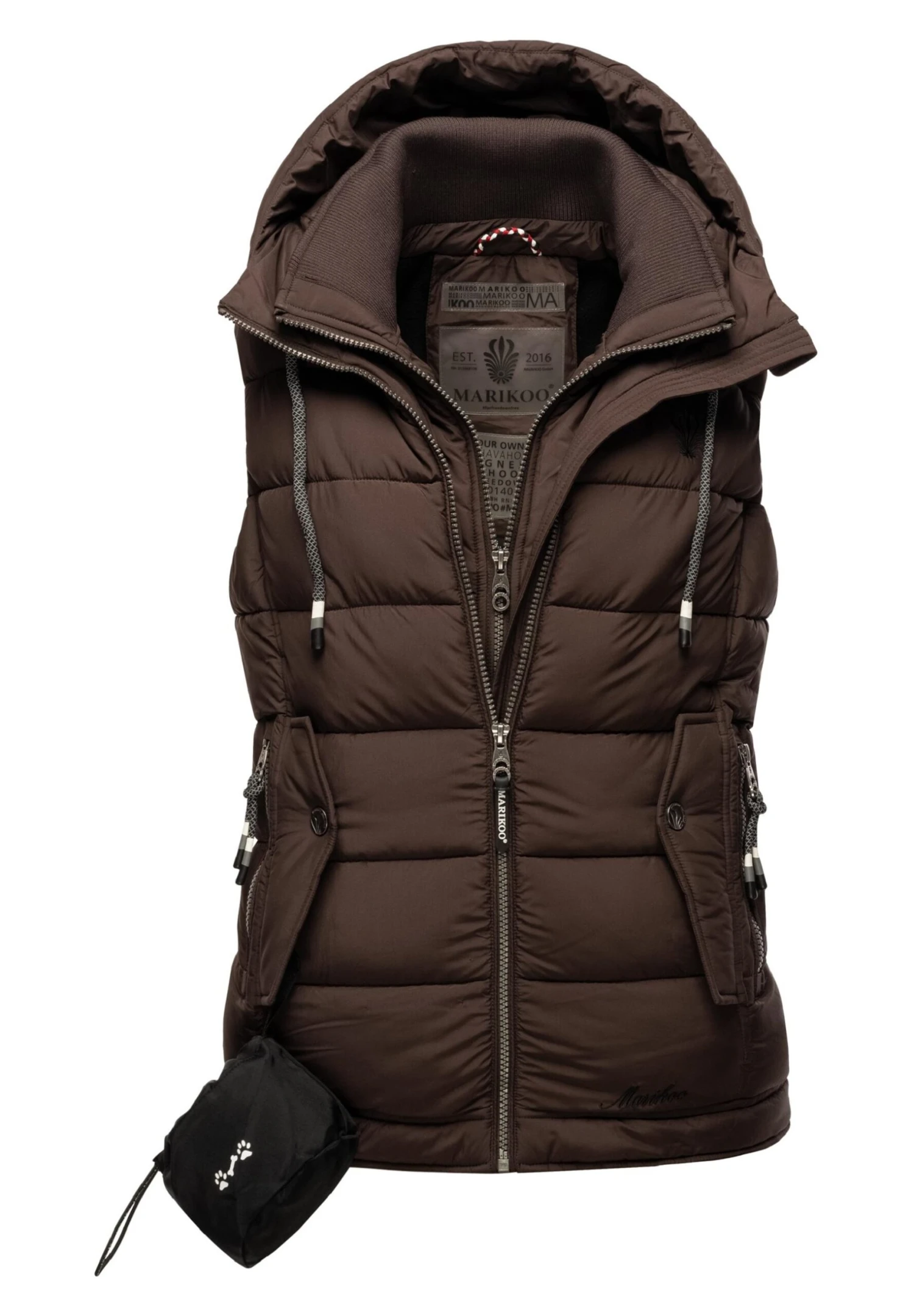 Marikoo Taisaa - Bodywarmer - Dark Choco 12 Marikoo Taisaa - Bodywarmer - Dark Choco - Afbeelding 10