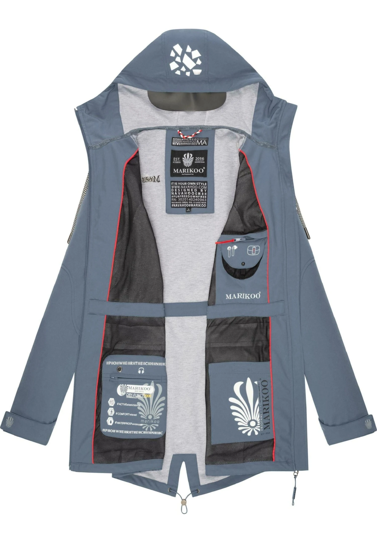 Marikoo Ulissaa - Regenjas - Dusty Blue 7 Marikoo Ulissaa - Regenjas - Dusty Blue - Afbeelding 5